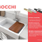 BOCCHI NUOVA Farmhouse Short Apron Front Fireclay 34" Single Bowl Kitchen Sink