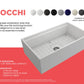BOCCHI CONTEMPO 33" Step Rim With Integrated Work Station Fireclay Farmhouse Single Bowl Kitchen Sink with Accessories - Matte White