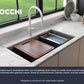 BOCCHI BAVENO LUX 34" Dual-Mount Single Bowl Granite Composite Kitchen Sink with Integrated Workstation and Accessories
