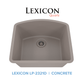 Lexicon Platinum 23" Quartz Composite Sink LP-2321D