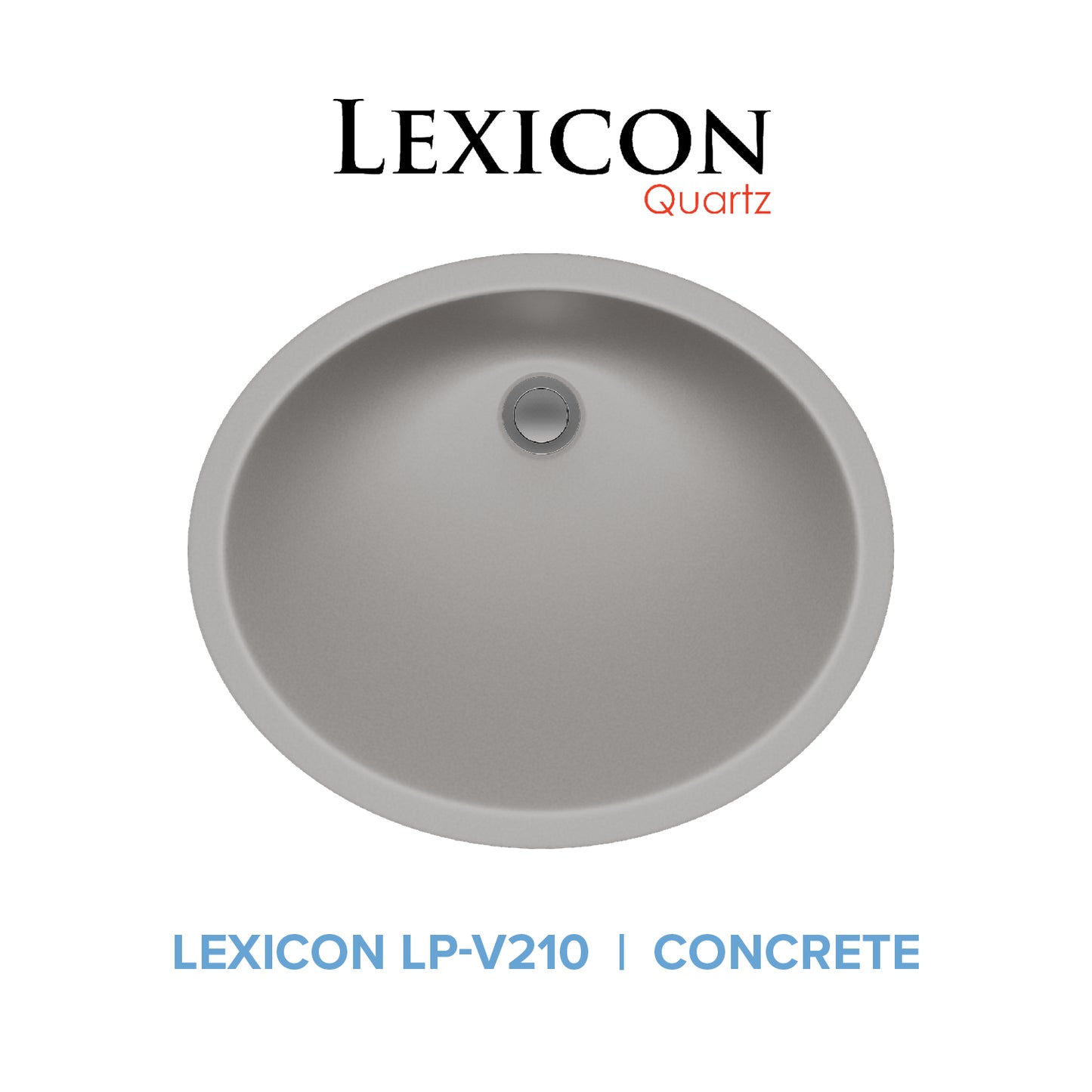 Lexicon Platinum 19.5" Quartz Composite Oval Vanity Sink LP-V210