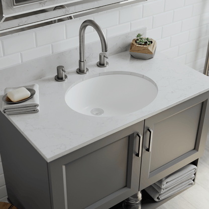 Lexicon Platinum 19.5" Quartz Composite Oval Vanity Sink LP-V210