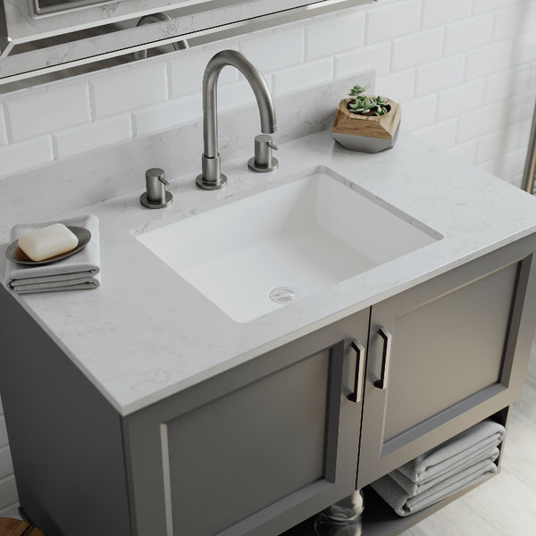Lexicon Platinum 15.75 Quartz Composite Rectangle Vanity Sink LP-V330