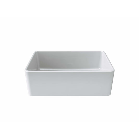 Latoscana 30" Reversible Fireclay Single Bowl Farmhouse Sink - LTW3019W front view
