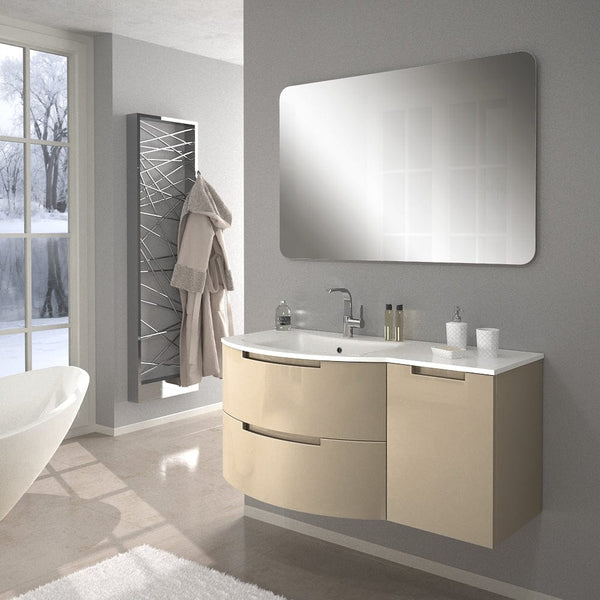 LATOSCANA OASI 43 Modern Wall Mounted Vanity Unit with Right Side Cabinet