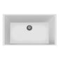 Top view of LaToscana One Series 33" Undermount Single Bowl Kitchen Sink in white with drain.