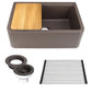 Nantucket 33" Reversible Workstation Granite Composite Apron Sink with Accessory Pack - PR3020-APS-BR