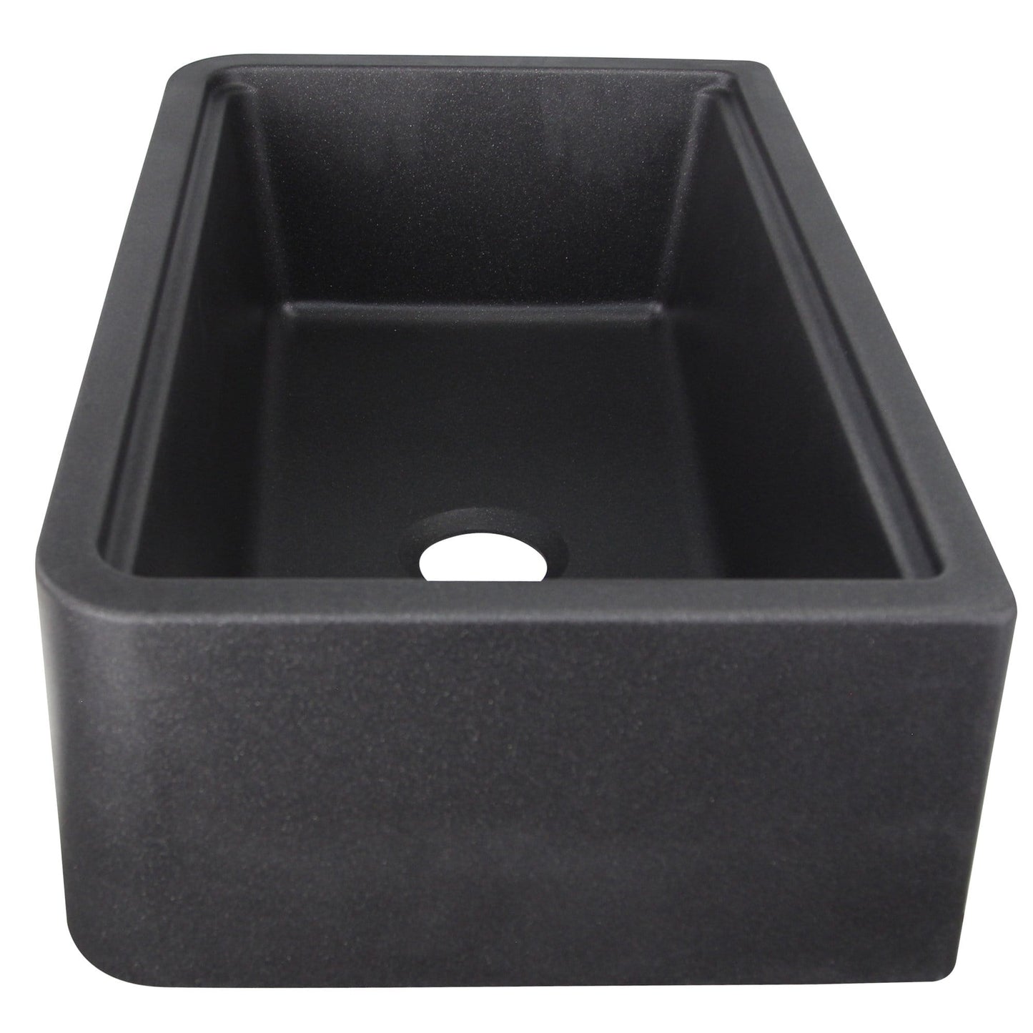 Nantucket 33" Reversible Workstation Granite Composite Apron Sink with Accessory Pack - PR3320-APS-BL in black finish