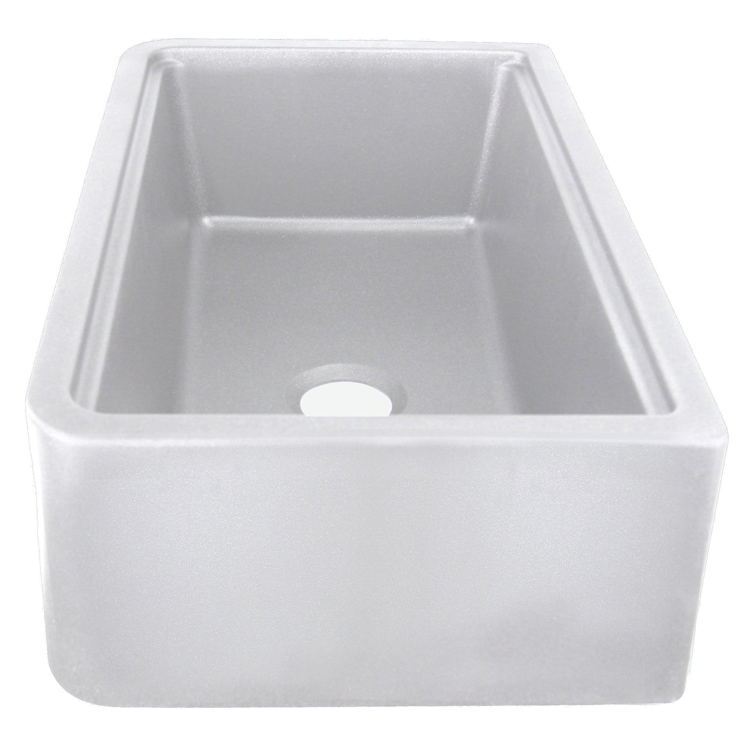 Nantucket 33" Reversible Workstation Granite Composite Apron Sink with Accessory Pack - PR3320-APS-G in grey metallic finish.