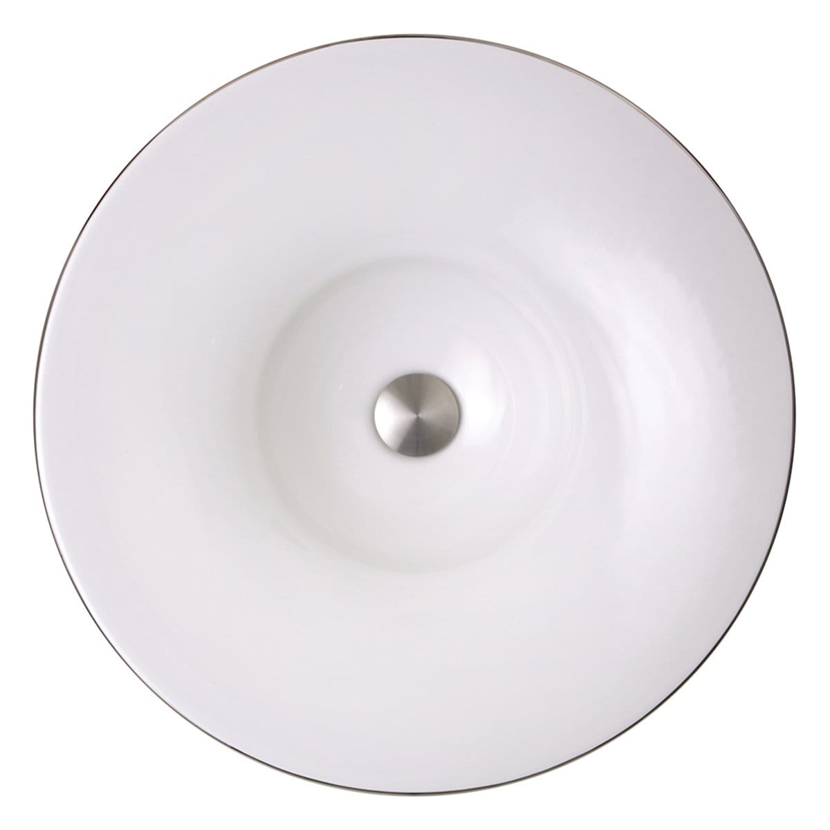 Nantucket St. Malo Italian Fireclay Vanity Sink - RC77240P top view showing clean white finish and modern design.