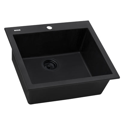 Ruvati epiGranite 22" Topmount Single Bowl Kitchen Sink RVG1022BK