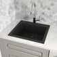 Ruvati epiGranite 22" Topmount Single Bowl Kitchen Sink RVG1022BK