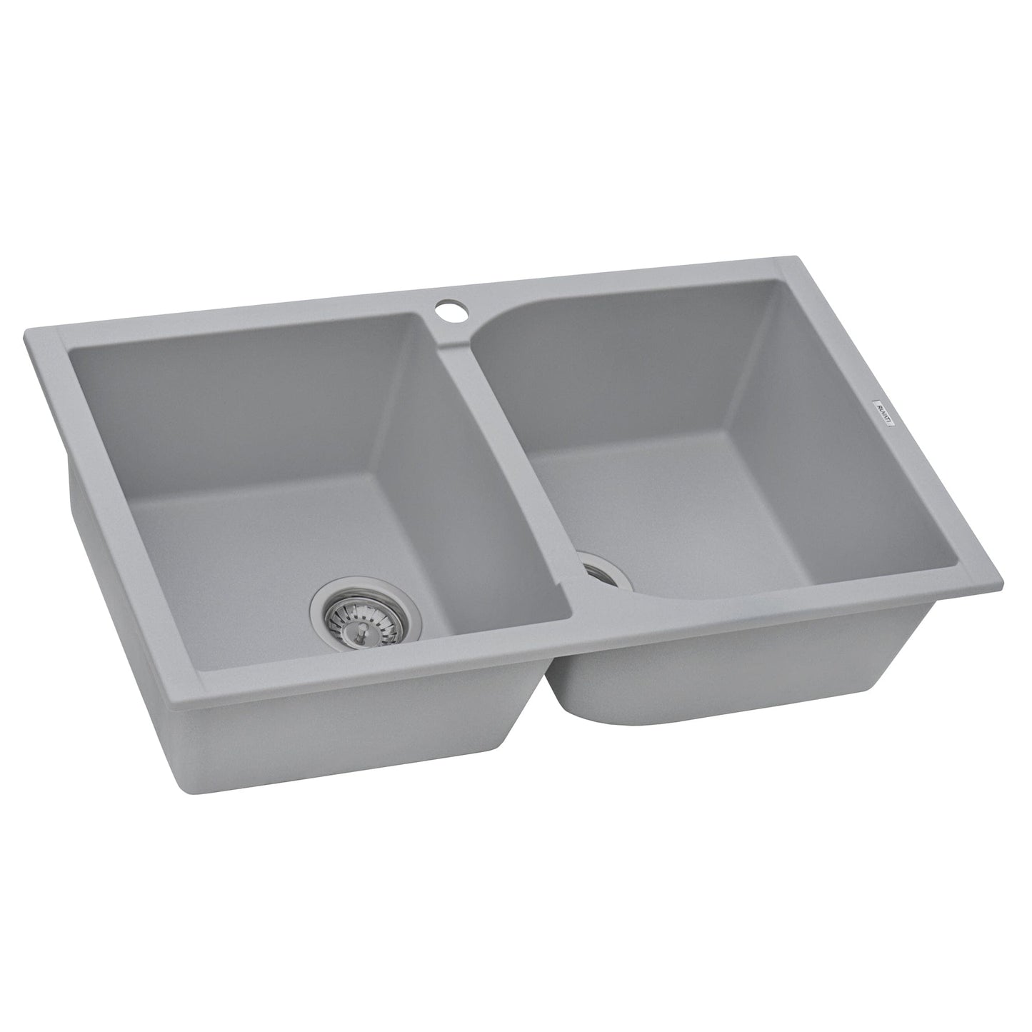 Ruvati epiGranite 34" Double Bowl Granite Kitchen Sink RVG1319GR