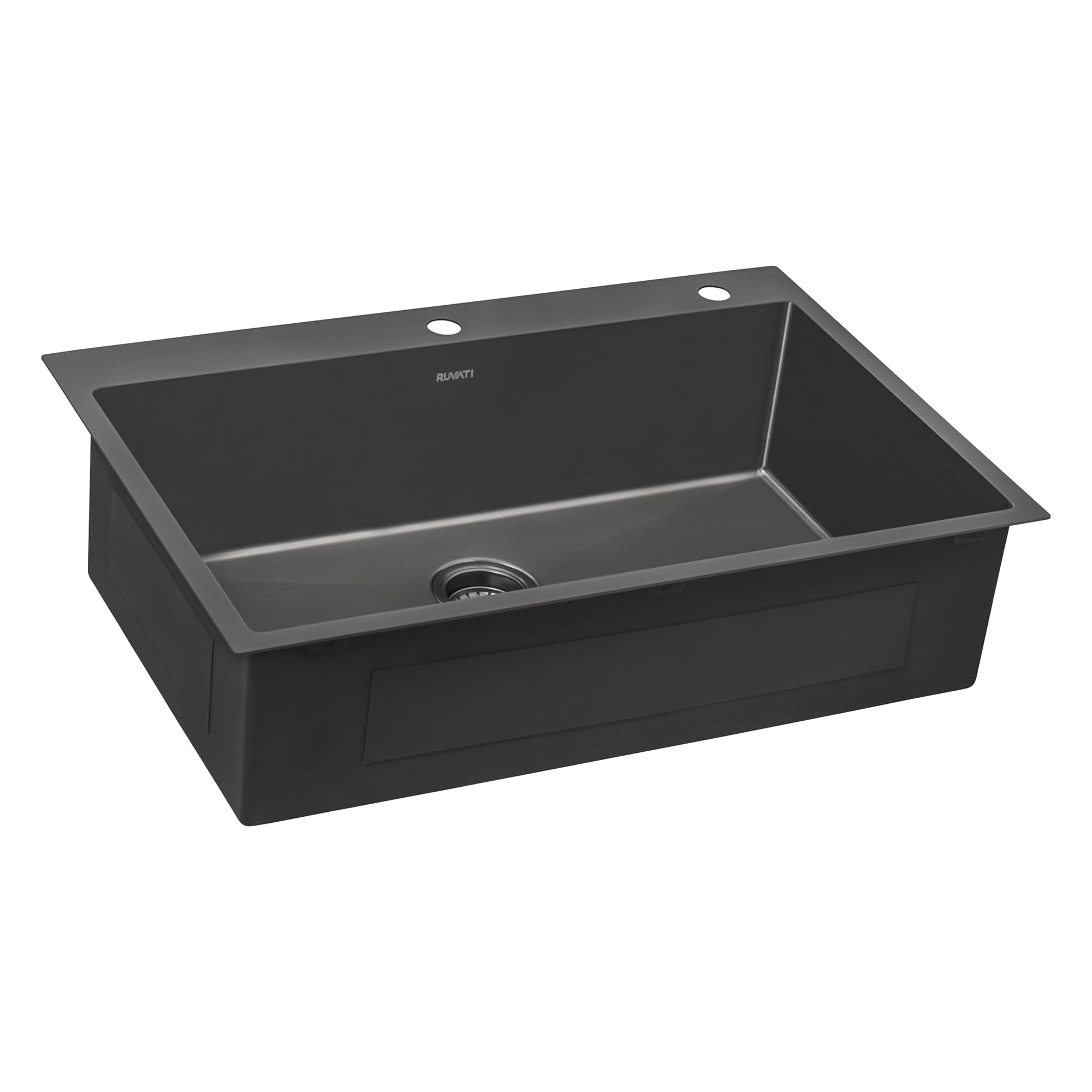 Ruvati Terraza 33" Drop-in Stainless Steel Kitchen Sink RVH5005BL