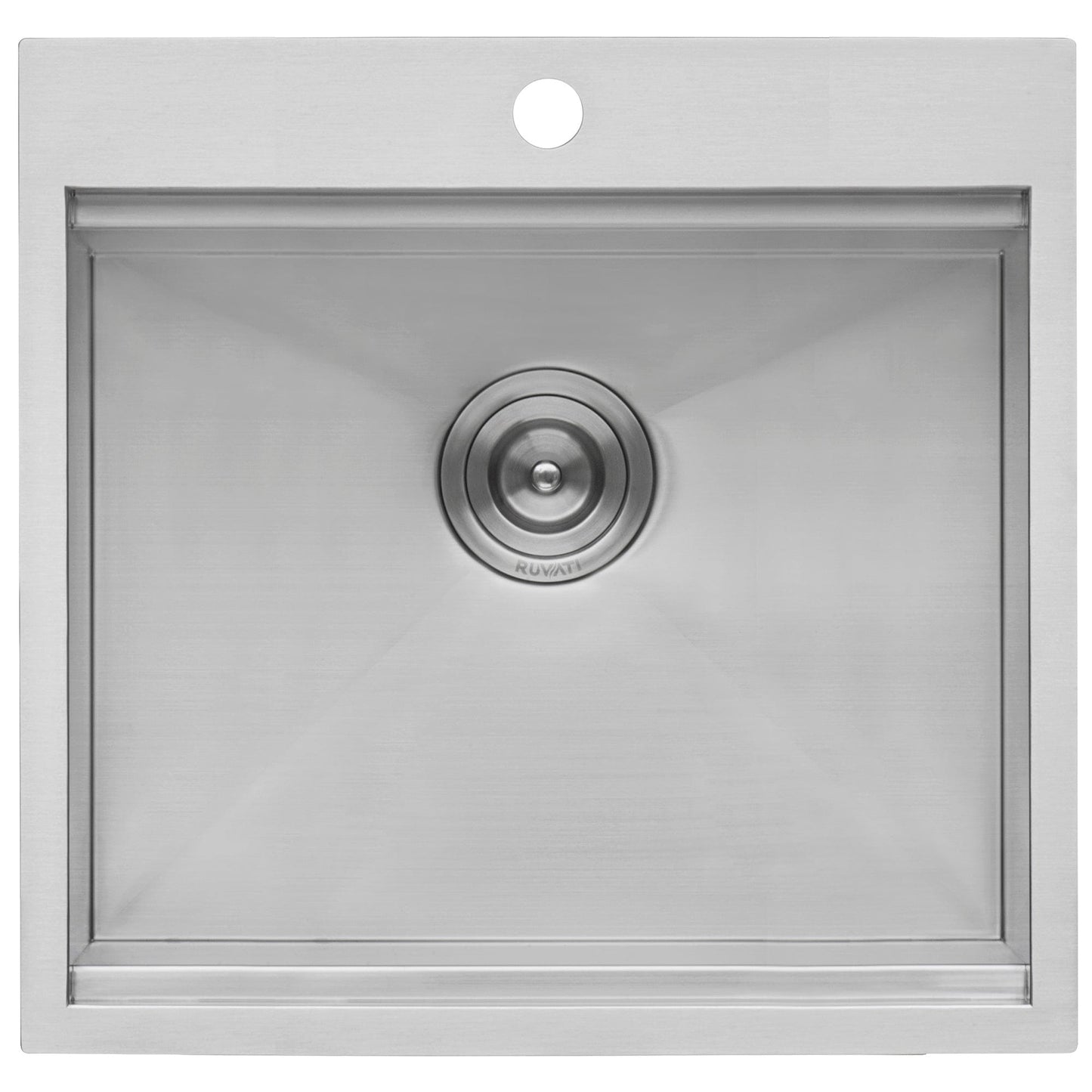 Ruvati Siena 21" RV Workstation Drop-in Stainless Steel Kitchen Sink RVH8221 front view image.