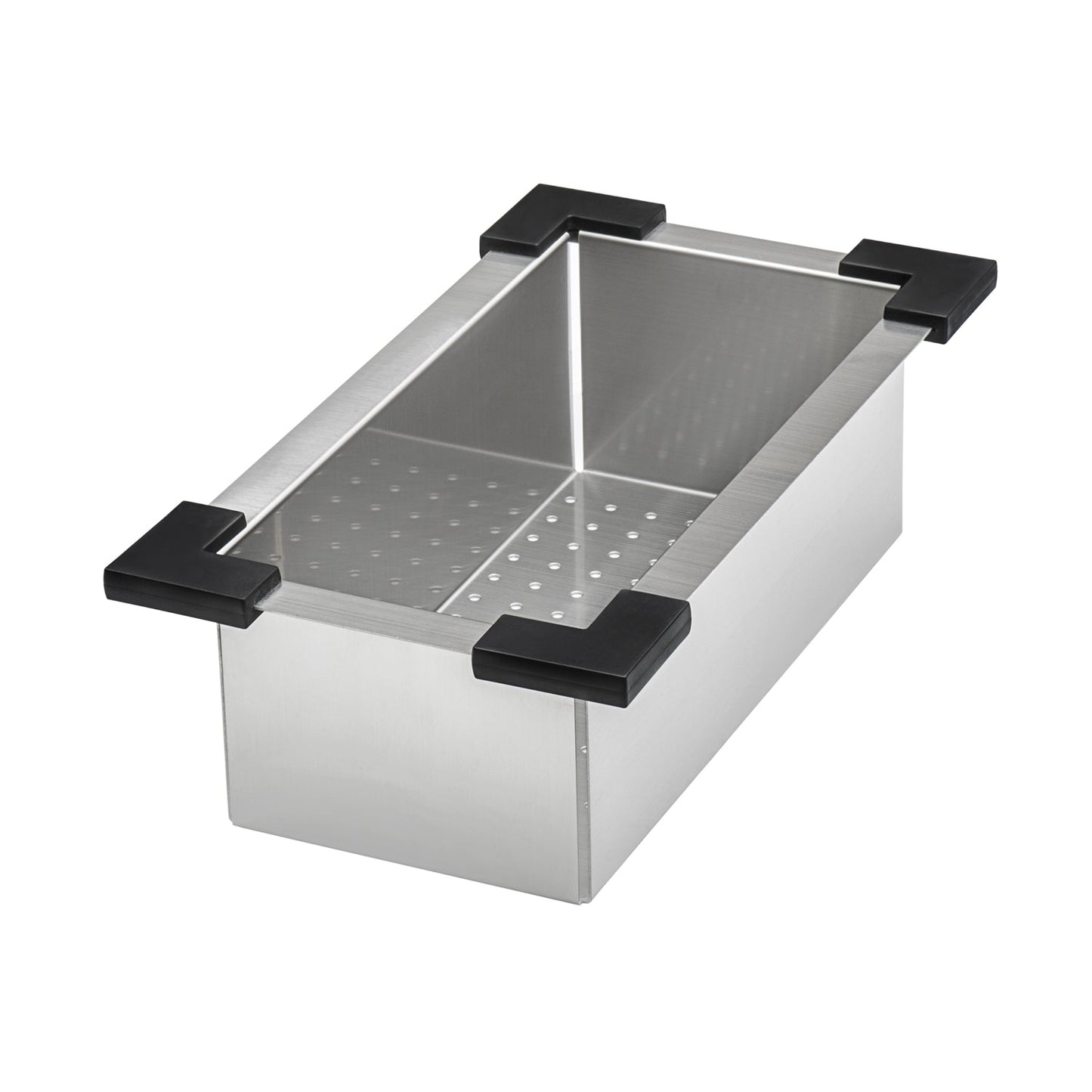 Ruvati 45" Workstation Dual Tiered Ledge Kitchen Sink Stainless Steel RVH8333 stainless steel colander accessory.