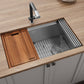 Ruvati Veniso 30" Workstation Slope Bottom Stainless Steel Kitchen Sink RVH8582