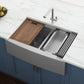 Ruvati Verona 36" Workstation Low-Divide Stainless Steel Kitchen Sink RVH9301