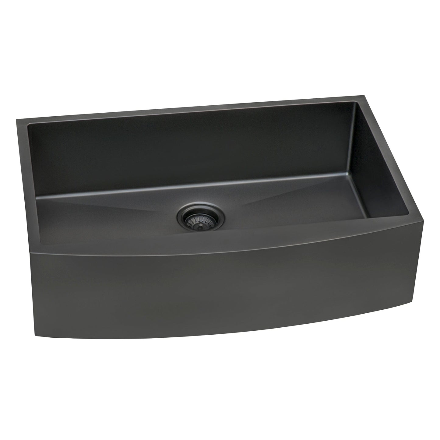 Ruvati Terraza 30" Stainless Steel Kitchen Sink RVH9660BL in sleek gunmetal finish.