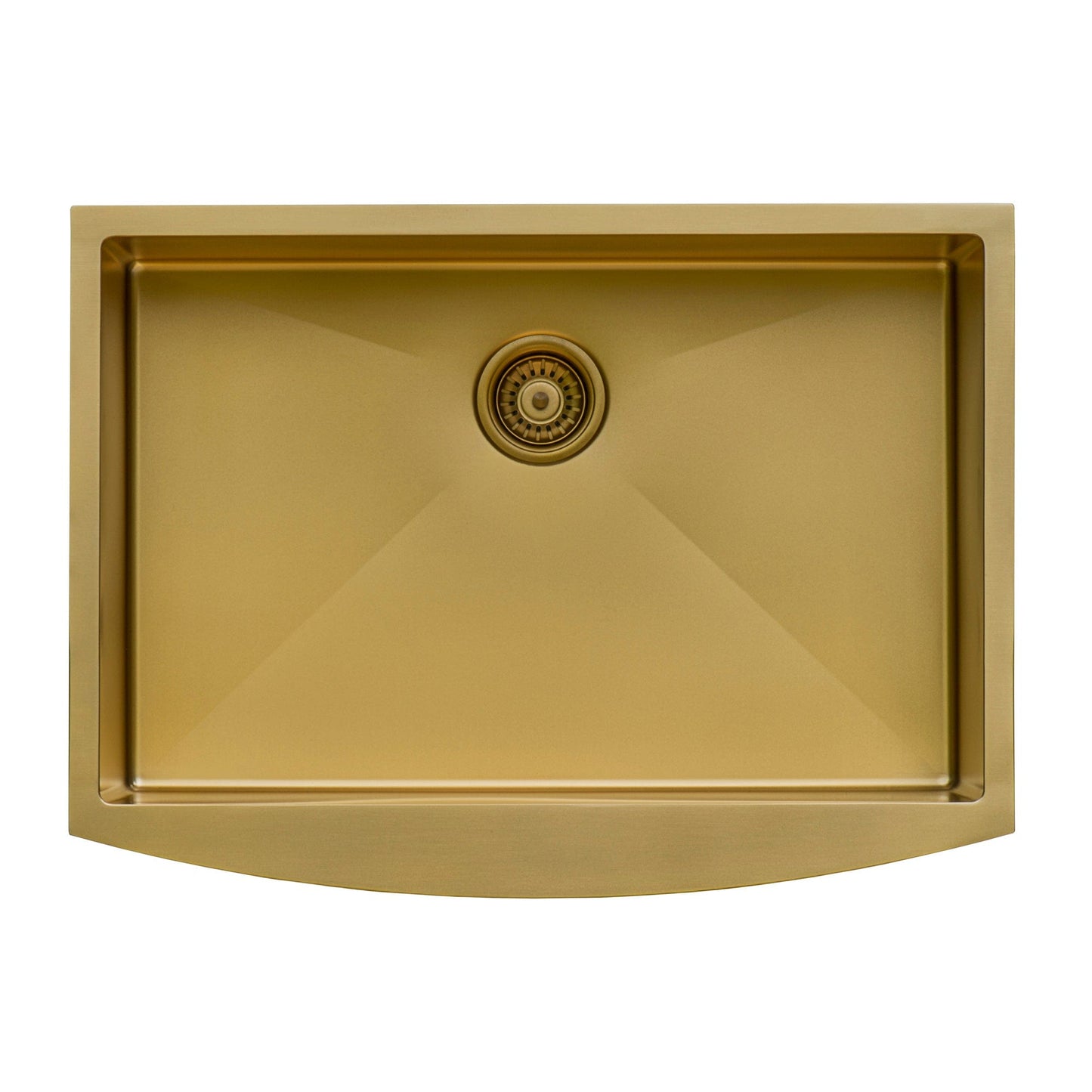 Ruvati Terraza 36" Stainless Steel Kitchen Sink RVH9880GG in brass tone matte gold finish