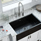 Ruvati Fiamma 30" Fireclay Reversible Single Bowl Kitchen Sink RVL2100BK