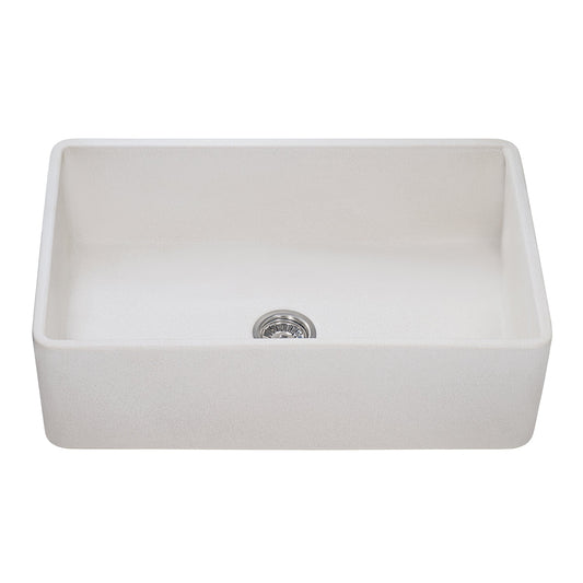 Ruvati Fiamma 33" Reversible Distressed Finish Fireclay Kitchen Sink RVL2300CR in Crackled White finish
