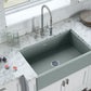 Ruvati Fiamma 33" Fireclay Reversible Single Bowl Kitchen Sink RVL2300GR
