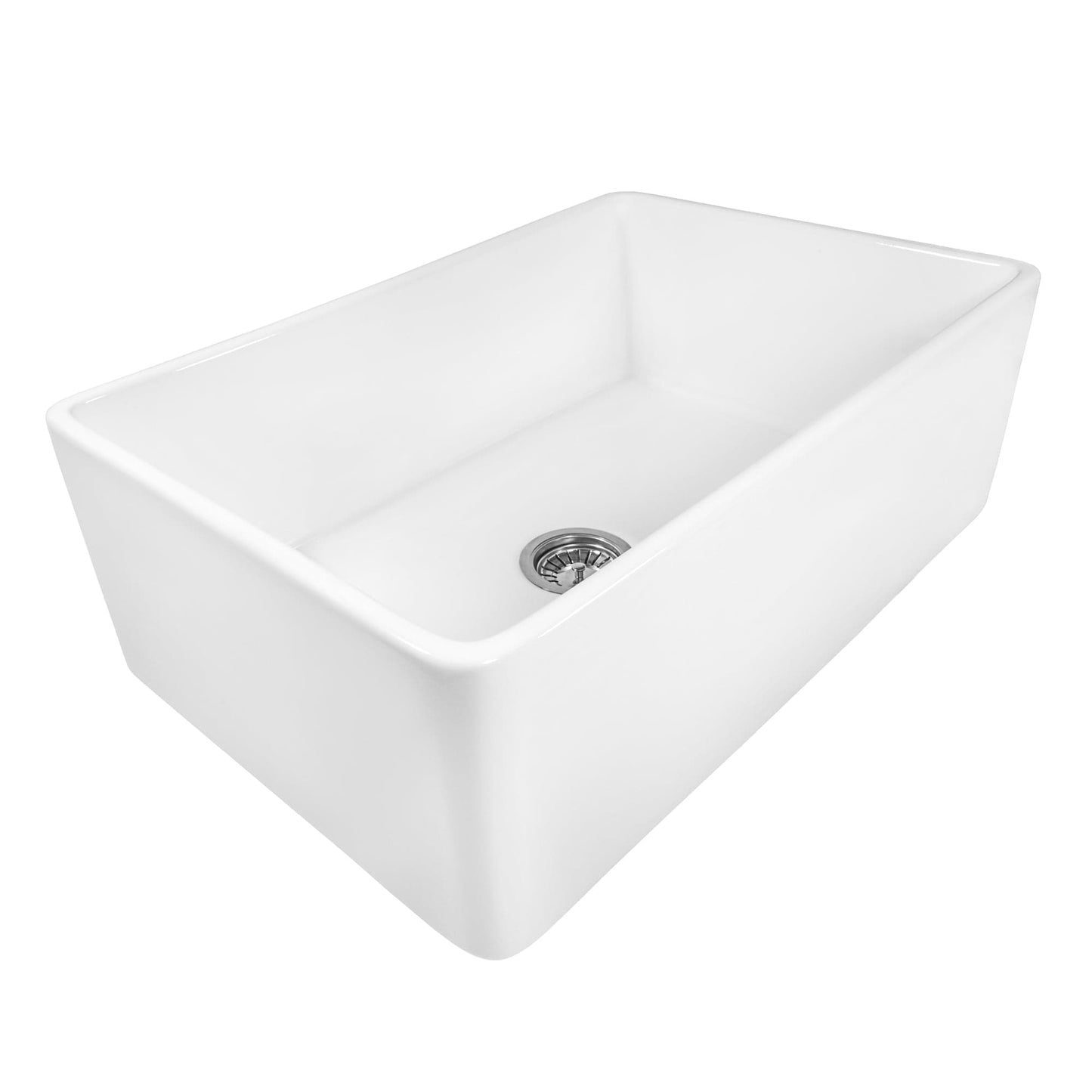 Ruvati Fiamma 33" Fireclay Kitchen Sink RVL2300WH showcasing premium craftsmanship and reversible design.