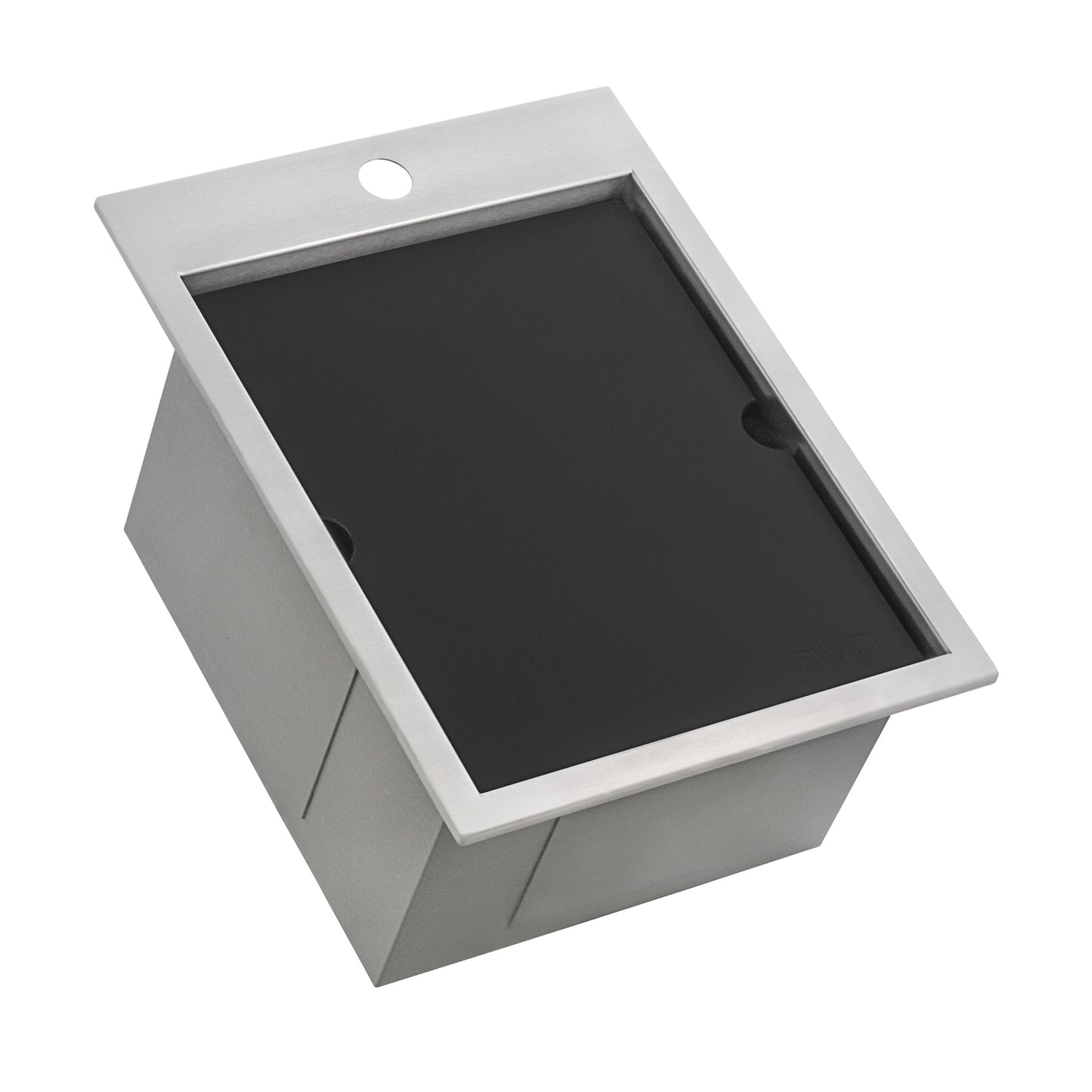 Ruvati Merino 15" Marine Grade Workstation RV Boat Outdoor Sink RVQ5210 with sleek stainless steel design.