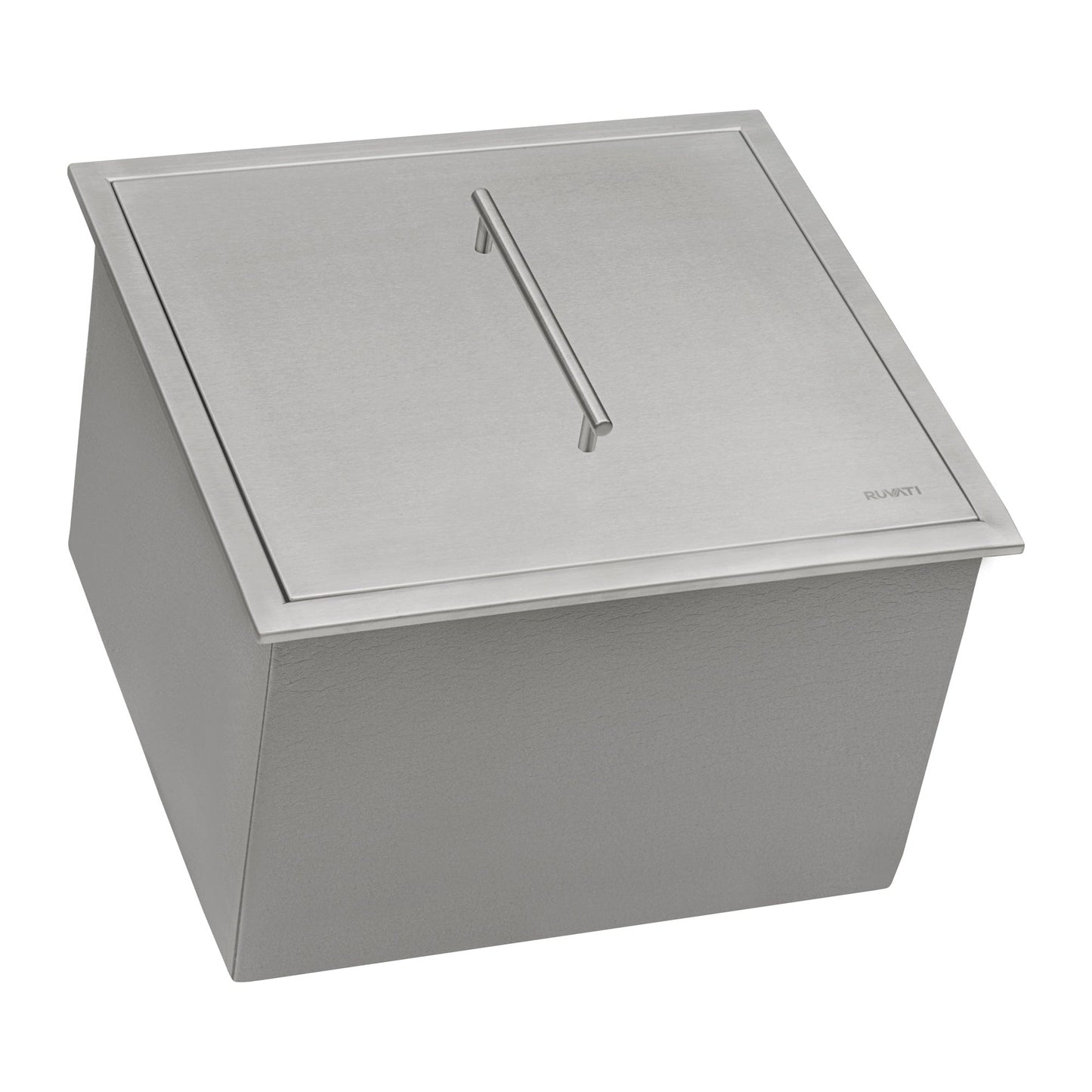 Ruvati Insulated Ice Chest Sink 21" BBQ Marine Grade Outdoor Stainless Steel RVQ6221 with lid.