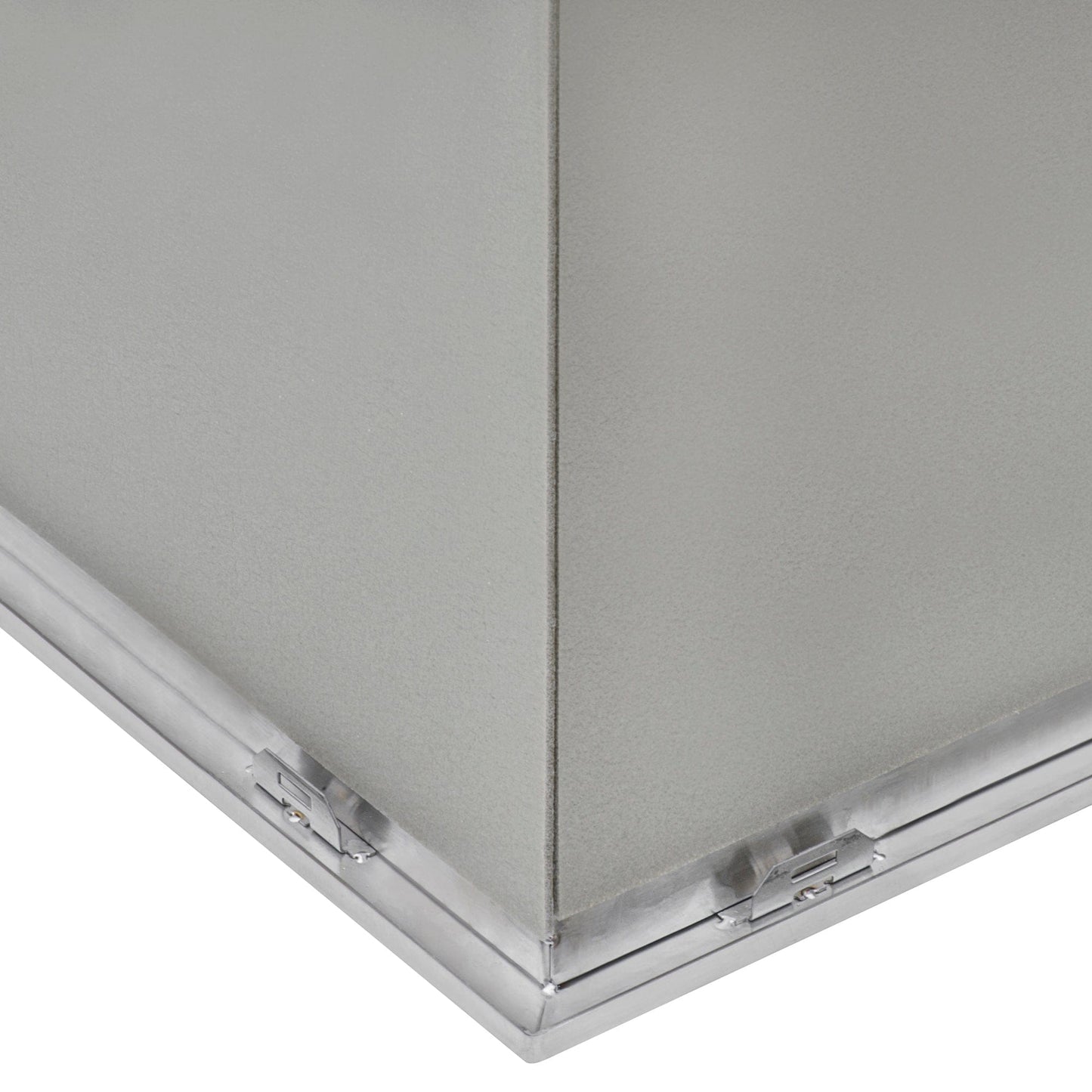 Ruvati Insulated Ice Chest Sink 21" BBQ Marine Grade Outdoor Stainless Steel RVQ6221 corner view showcasing sleek design.
