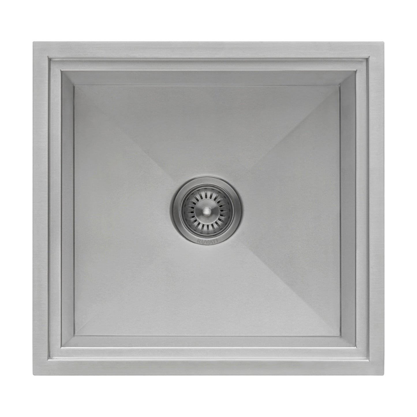 Ruvati Insulated Ice Chest Sink 21" BBQ Marine Grade Outdoor Stainless Steel RVQ6221 top view.