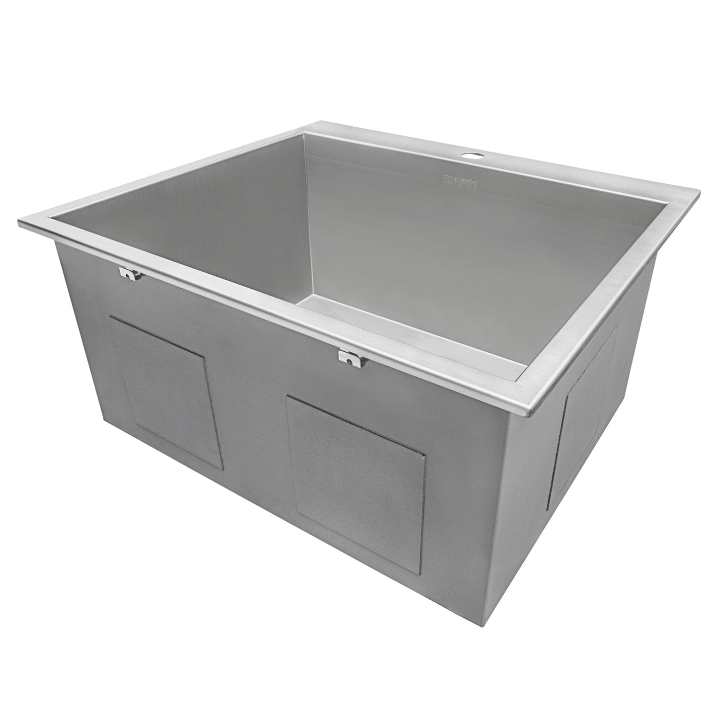 Ruvati Forma 22" Stainless Steel Laundry Deep Utility Sink RVU6022 with 12" Deep Basin and Zero-Radius Corners