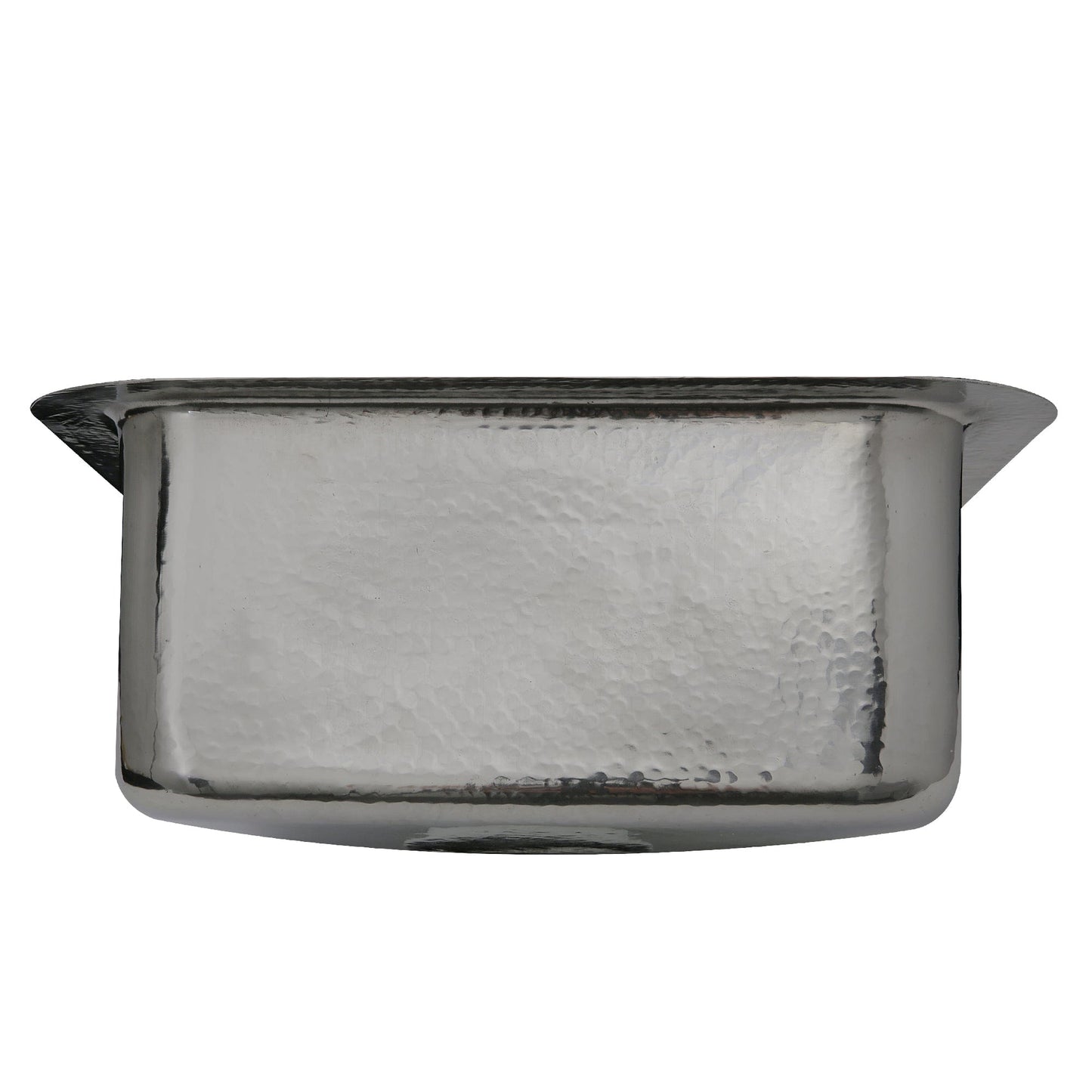 Nantucket 16.5" Stainless Steel Bar Sink SQRS-7 with hand-hammered texture and polished finish.