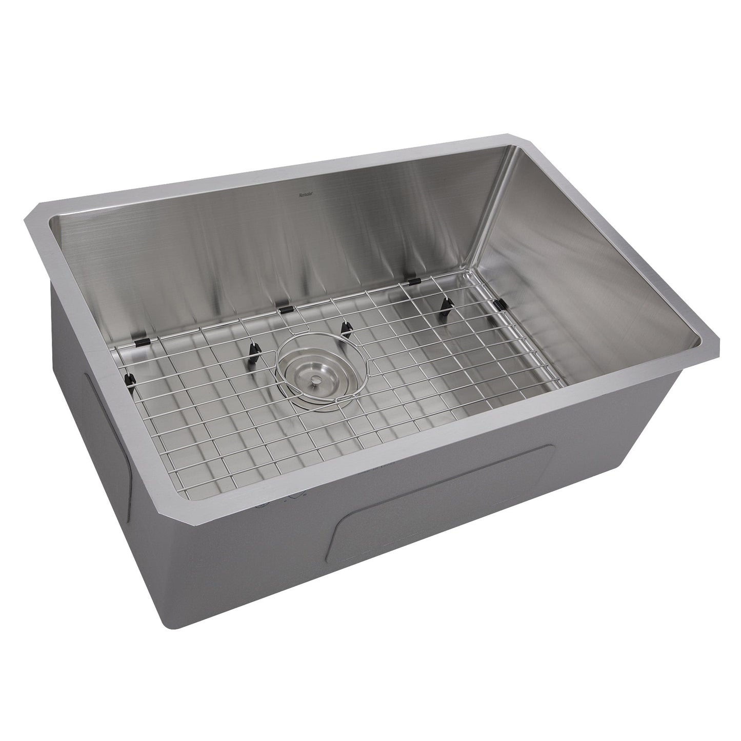 Nantucket 30" Pro Series Undermount Stainless Steel Kitchen Sink SR3018 with modern design and grid.