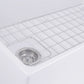 Nantucket 36" Farmhouse Fireclay Sink with Offset Drain and Grid - T-FCFS36