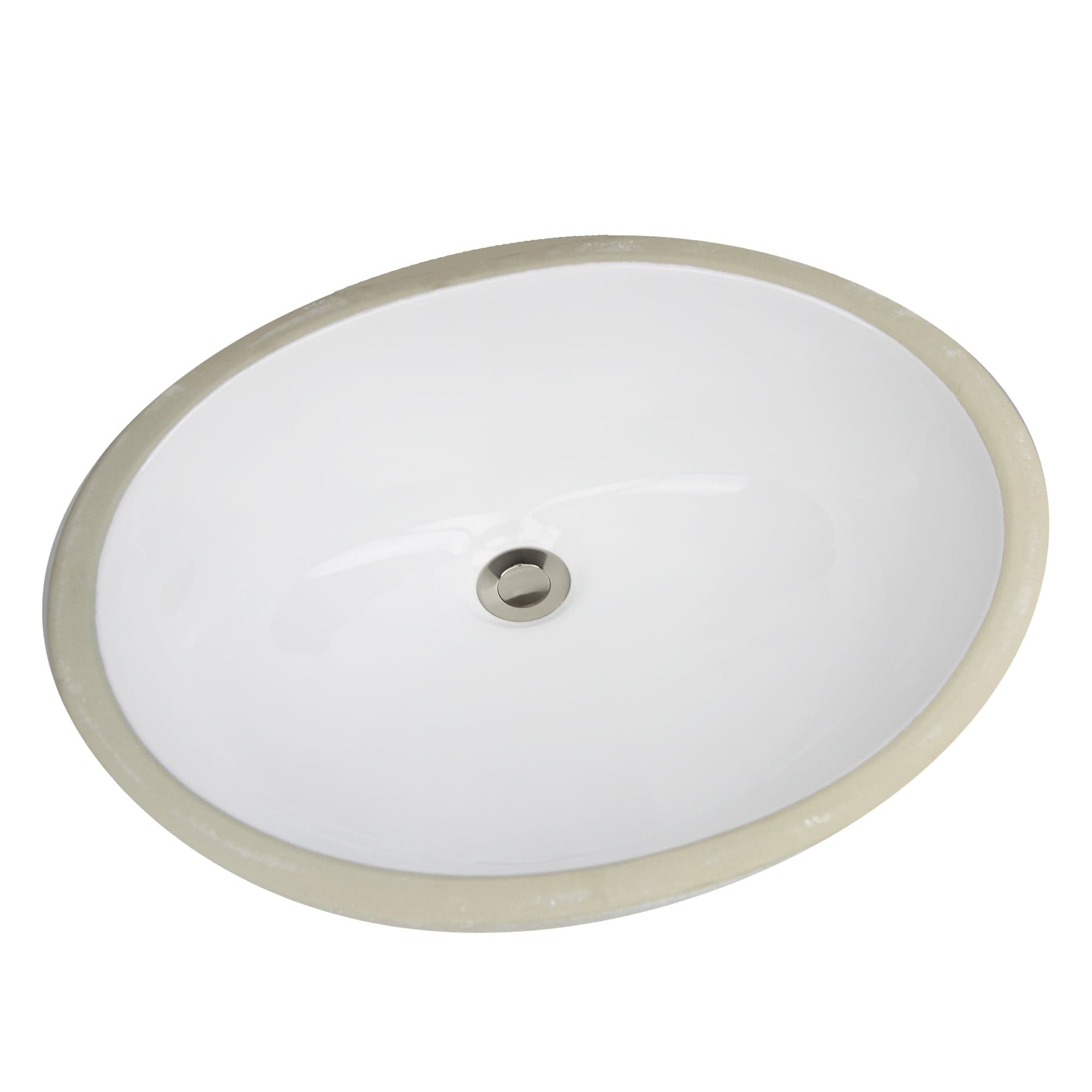 Nantucket 17" Undermount Ceramic Bathroom Sink UM-17x14-W-K Nantucket Sinks UM-17X14-W-K 洗面所シンク