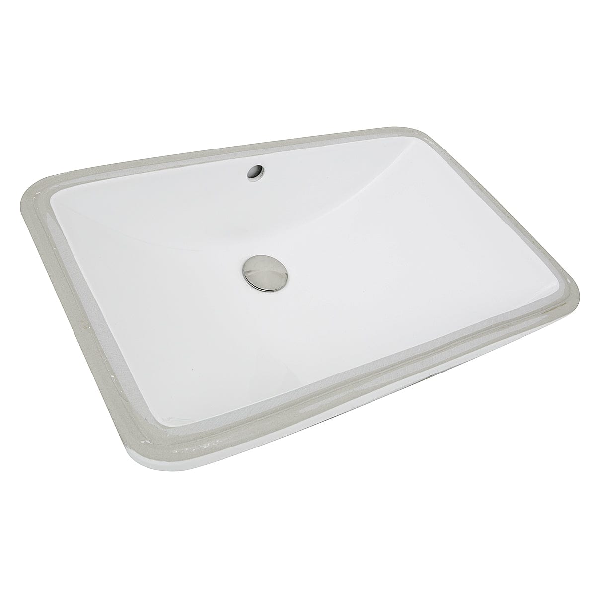 Nantucket 23.5" Undermount Ceramic Vanity Sink UM-2112-W featuring elegant elongated rectangular design.