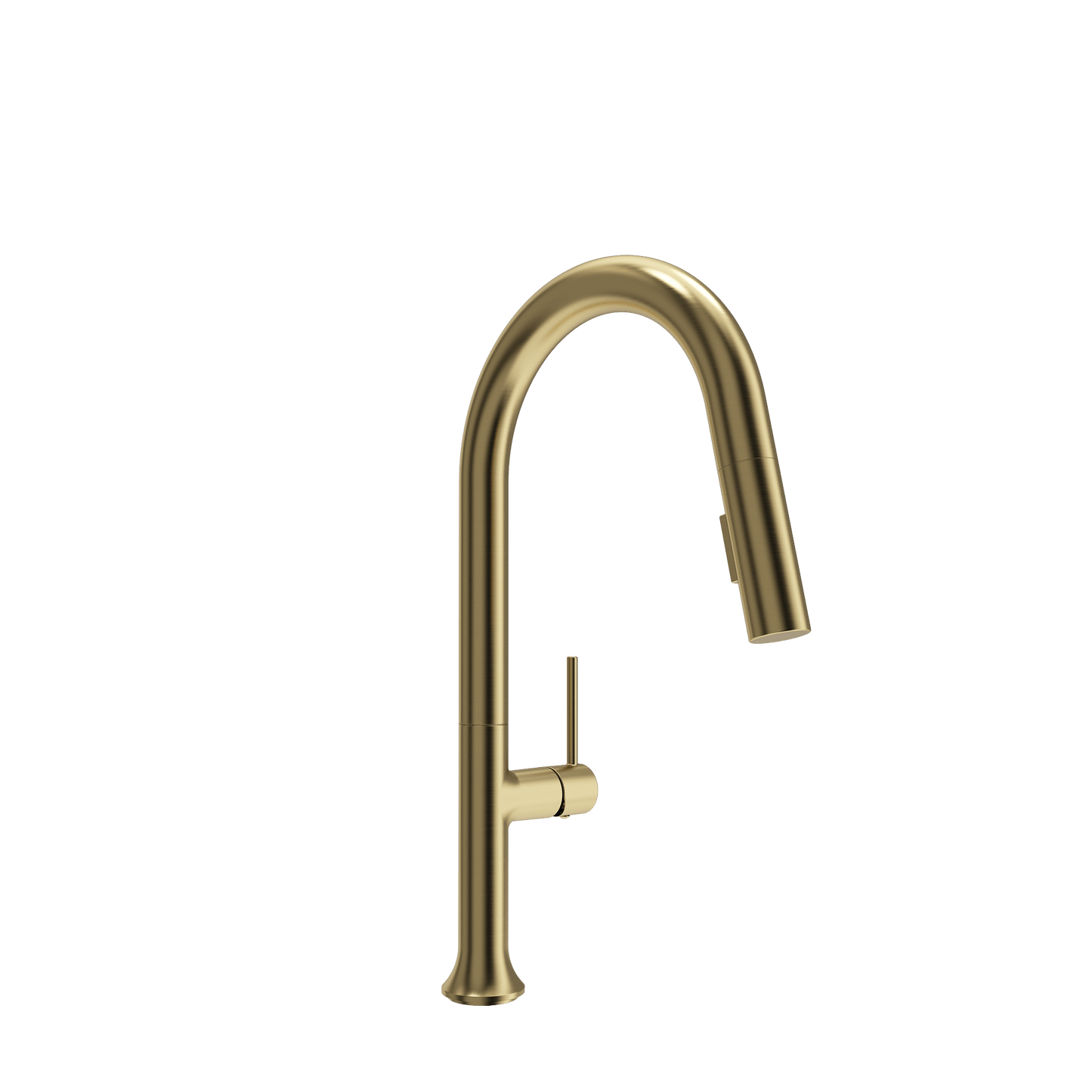 BOCCHI TRONTO 2.0 Pull-Down Kitchen Faucet in elegant gold finish with sleek design and dual spray technology.