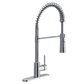 BOCCHI LIVENZA 2.0 Pull-Down Kitchen Faucet in chrome with a sleek gooseneck design, showcasing professional-grade functionality.