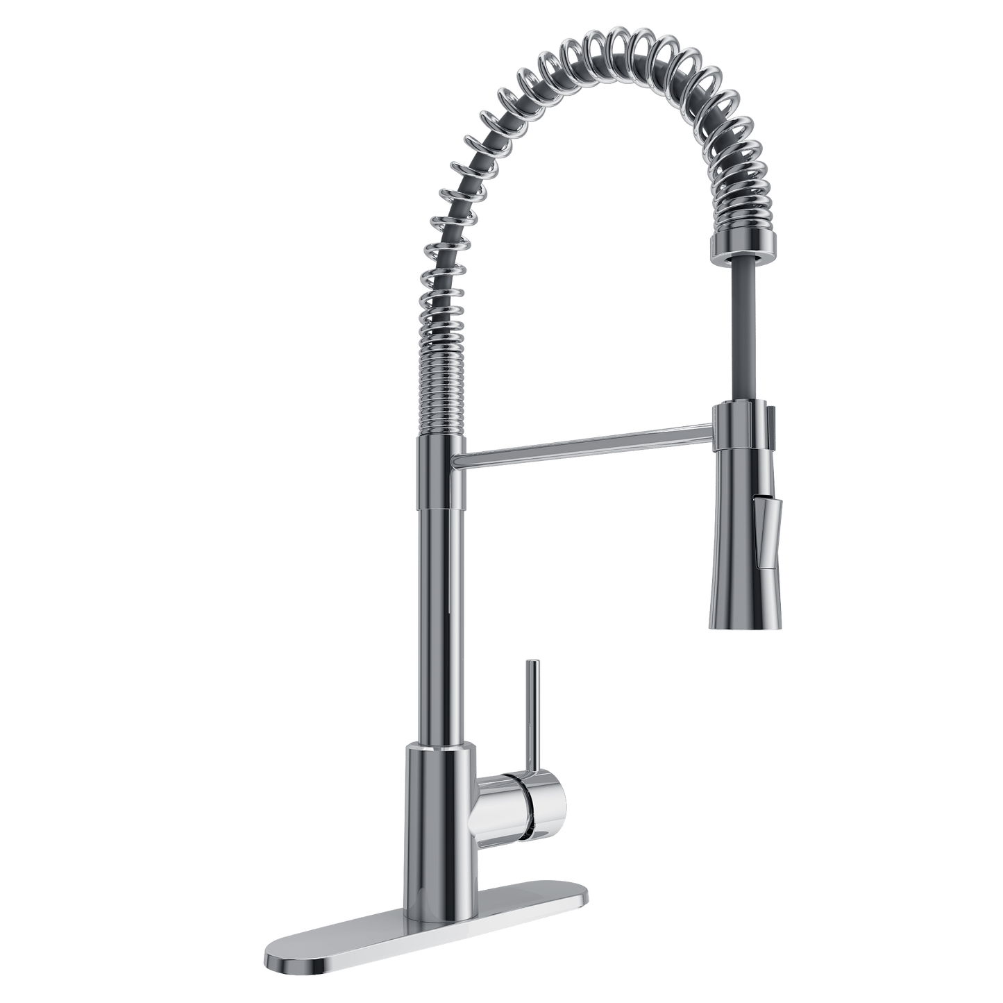 BOCCHI LIVENZA 2.0 Pull-Down Kitchen Faucet in chrome with a sleek gooseneck design, showcasing professional-grade functionality.