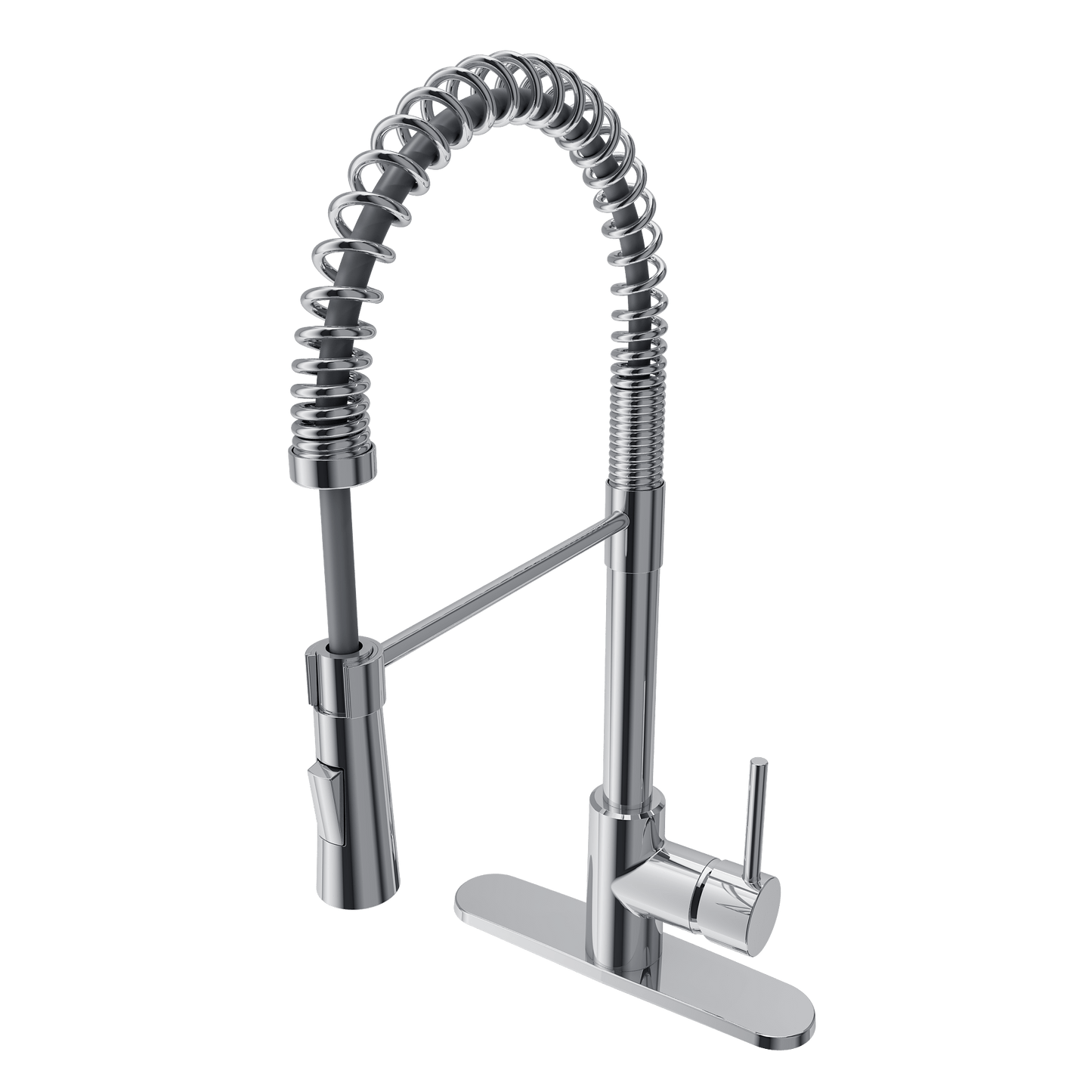 BOCCHI LIVENZA 2.0 Pull-Down Kitchen Faucet in chrome finish with elegant gooseneck design for professional kitchens.