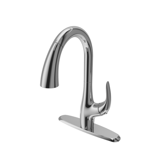BOCCHI PAGANO 2.0 Pull-Down Kitchen Faucet showcasing elegant chrome finish and traditional design.