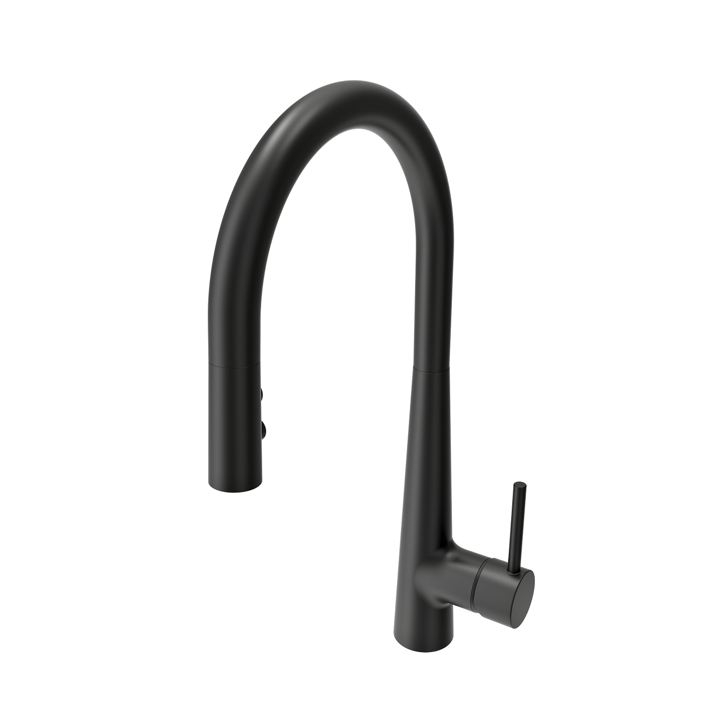 BOCCHI LUGANO 2.0 Pull-Down Kitchen Faucet in sleek black finish, showcasing its modern design.