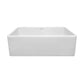 WHITEHAUS 30" Farmhaus Fireclay Duet Series Reversible Sink with Smooth Front Apron WH3018-WHITE