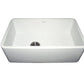 WHITEHAUS 30" Farmhaus Fireclay Duet Series Reversible Sink with Smooth Front Apron WH3018-WHITE