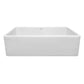 WHITEHAUS 36" Farmhaus Fireclay Duet Series Reversible Sink with Smooth Front Apron WH3618-WHITE