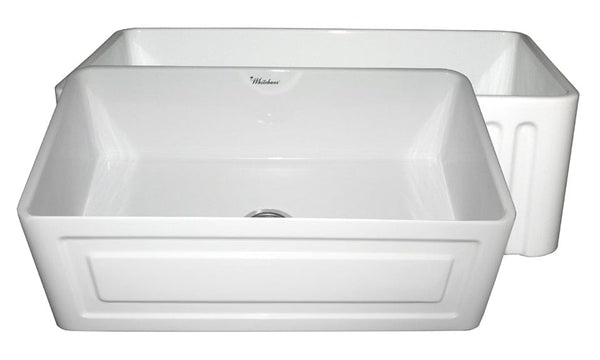 WHITEHAUS 30 Farmhaus Fireclay Reversible Sink WHFLRPL3018-WHITE