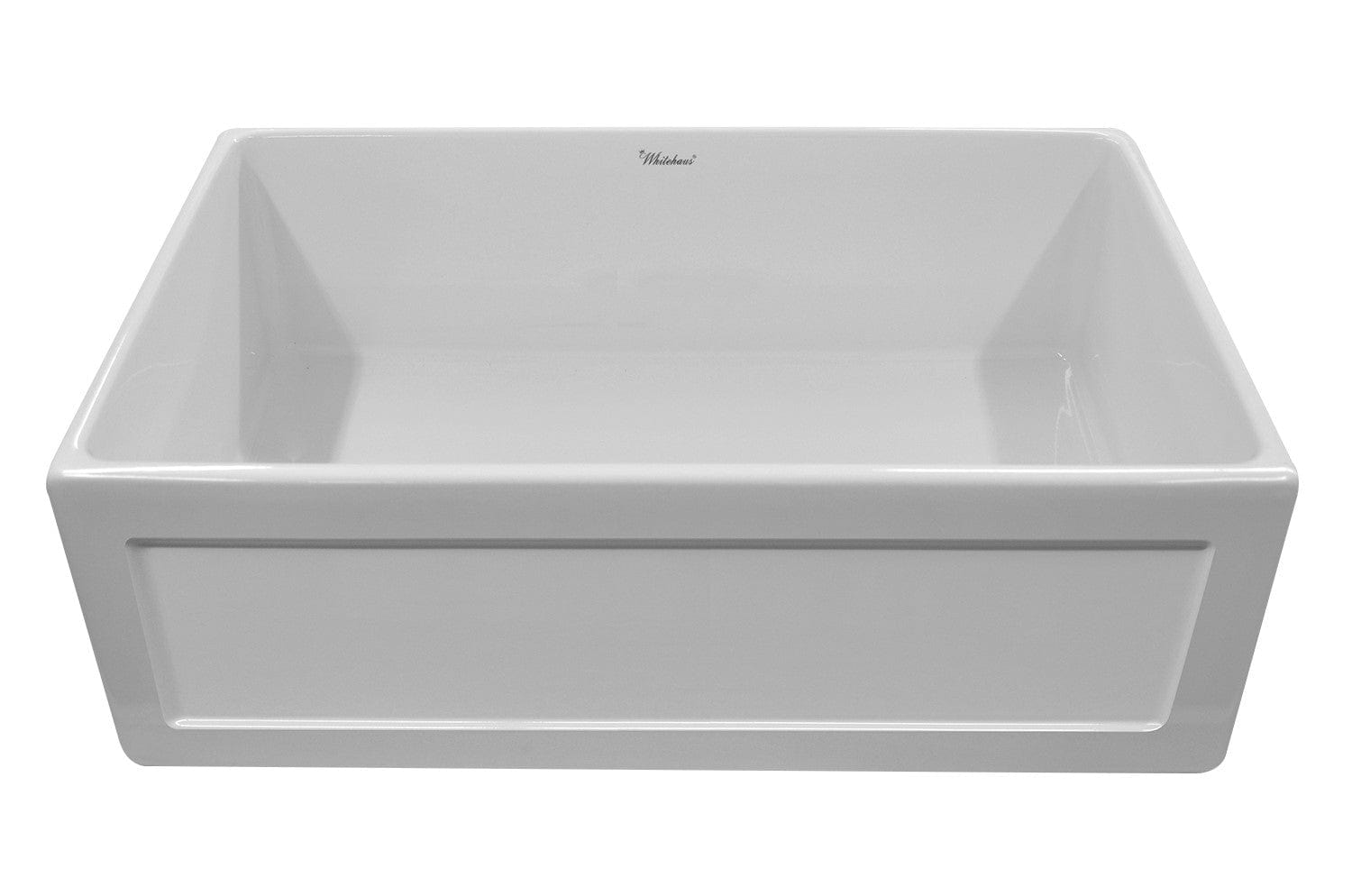 WHITEHAUS 33" Fireclay Large Reversible Sink WHPLCON3319-WHITE