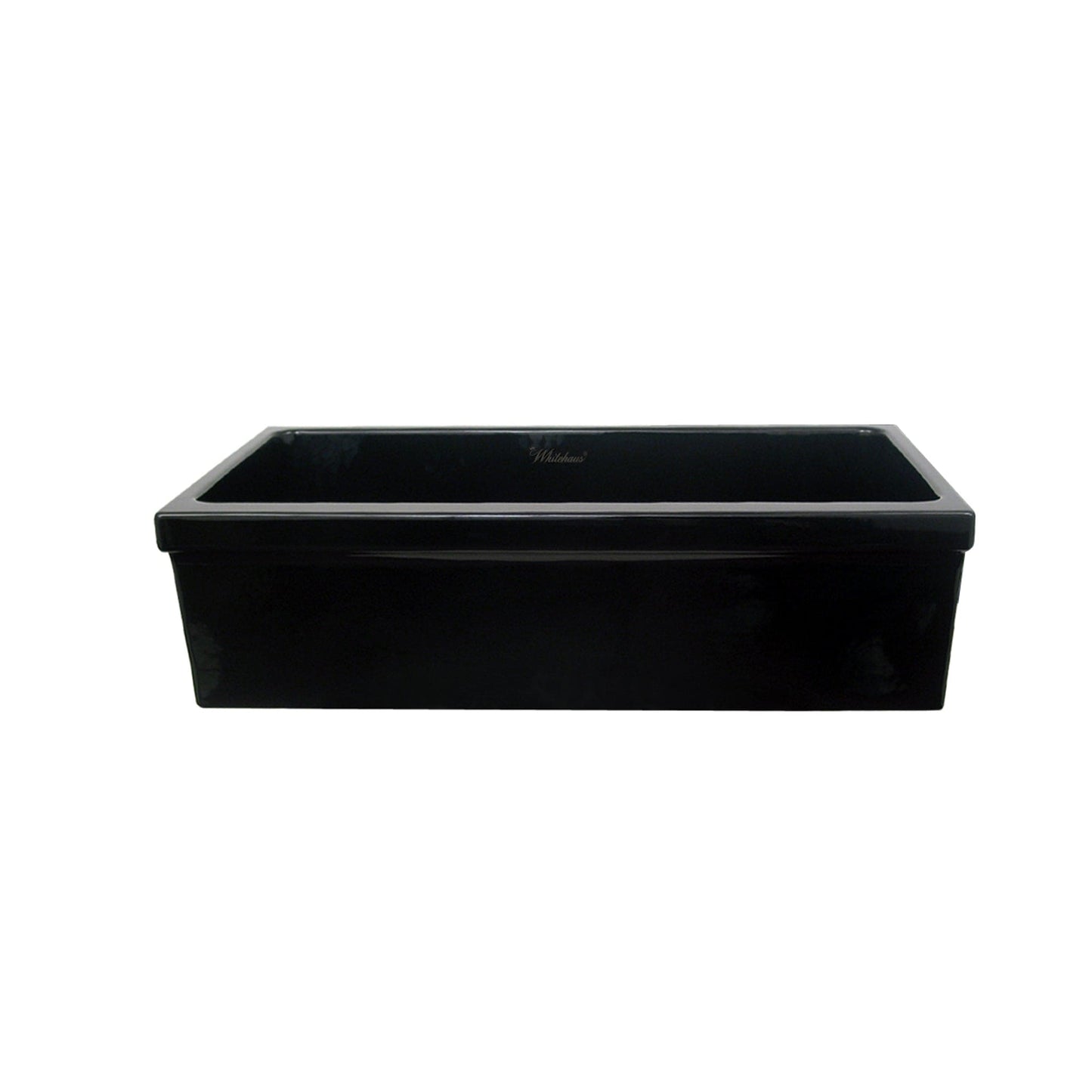WHITEHAUS 36" Farmhaus Fireclay Quatro Alcove Large Reversible Sink black finish